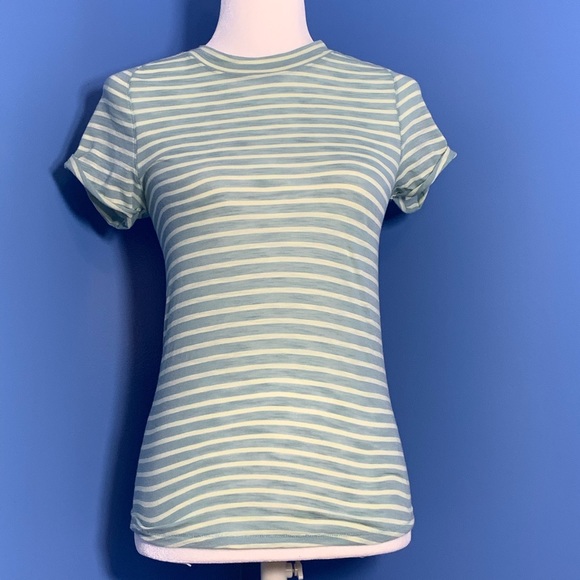 Free people night sky stripe t-shirt sage small - Picture 3 of 8